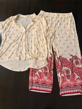 NWOT Soma Cool Nights women's short sleeve pajama set size S